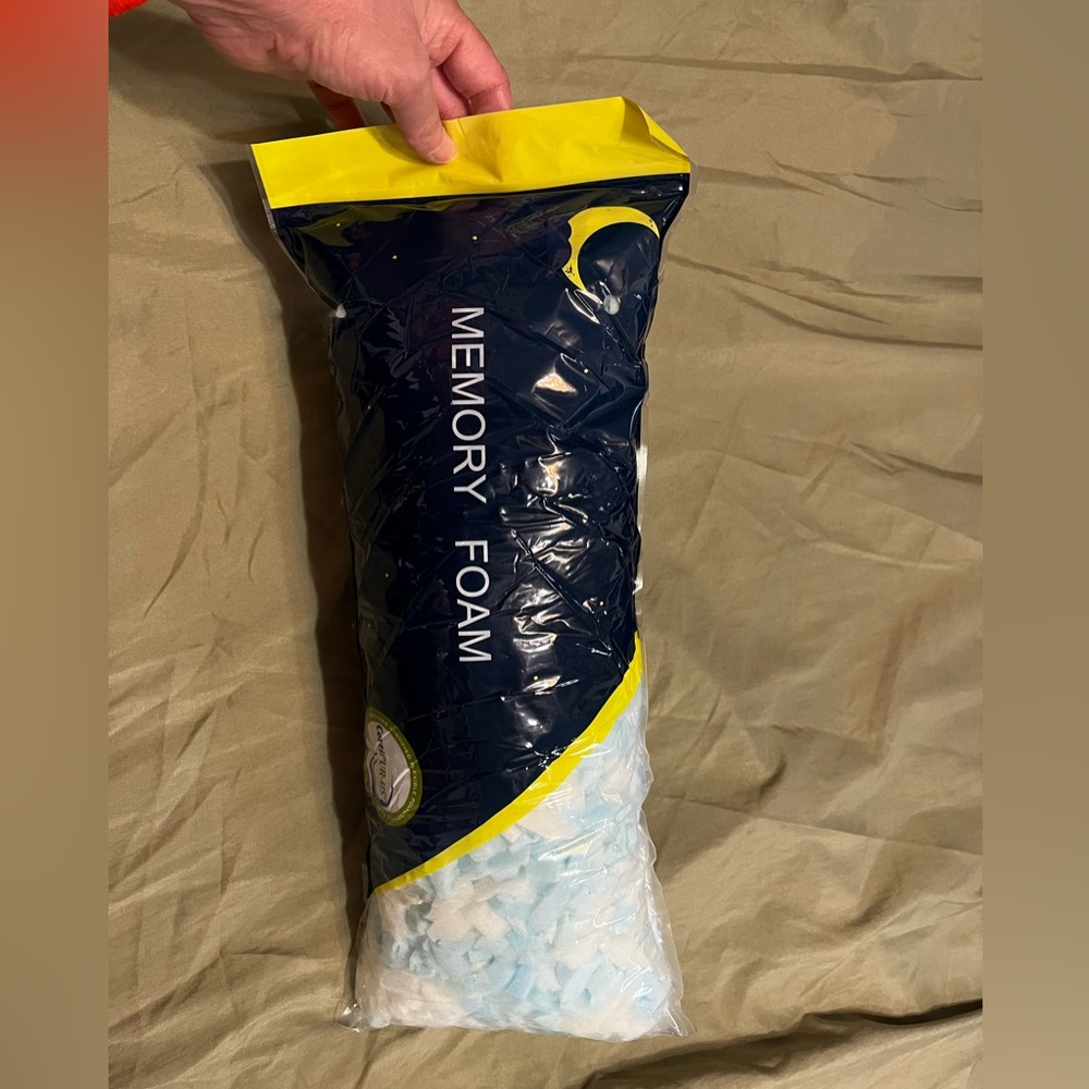 Brand new sealed bag of shredded Memory foam - certipur-us